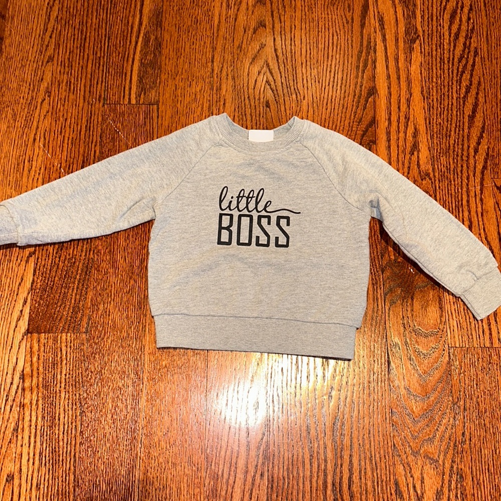 Boutique little boss unisex sweatshirt - size 3T